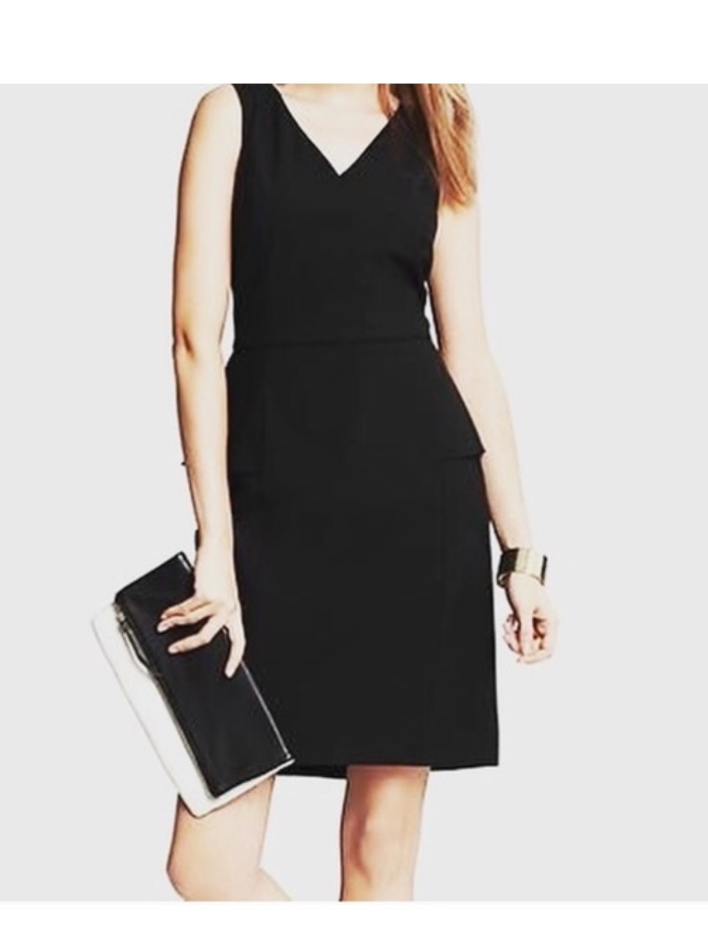 Banana Republic Black Lightweight Wool Peplum Dress NWT size 8